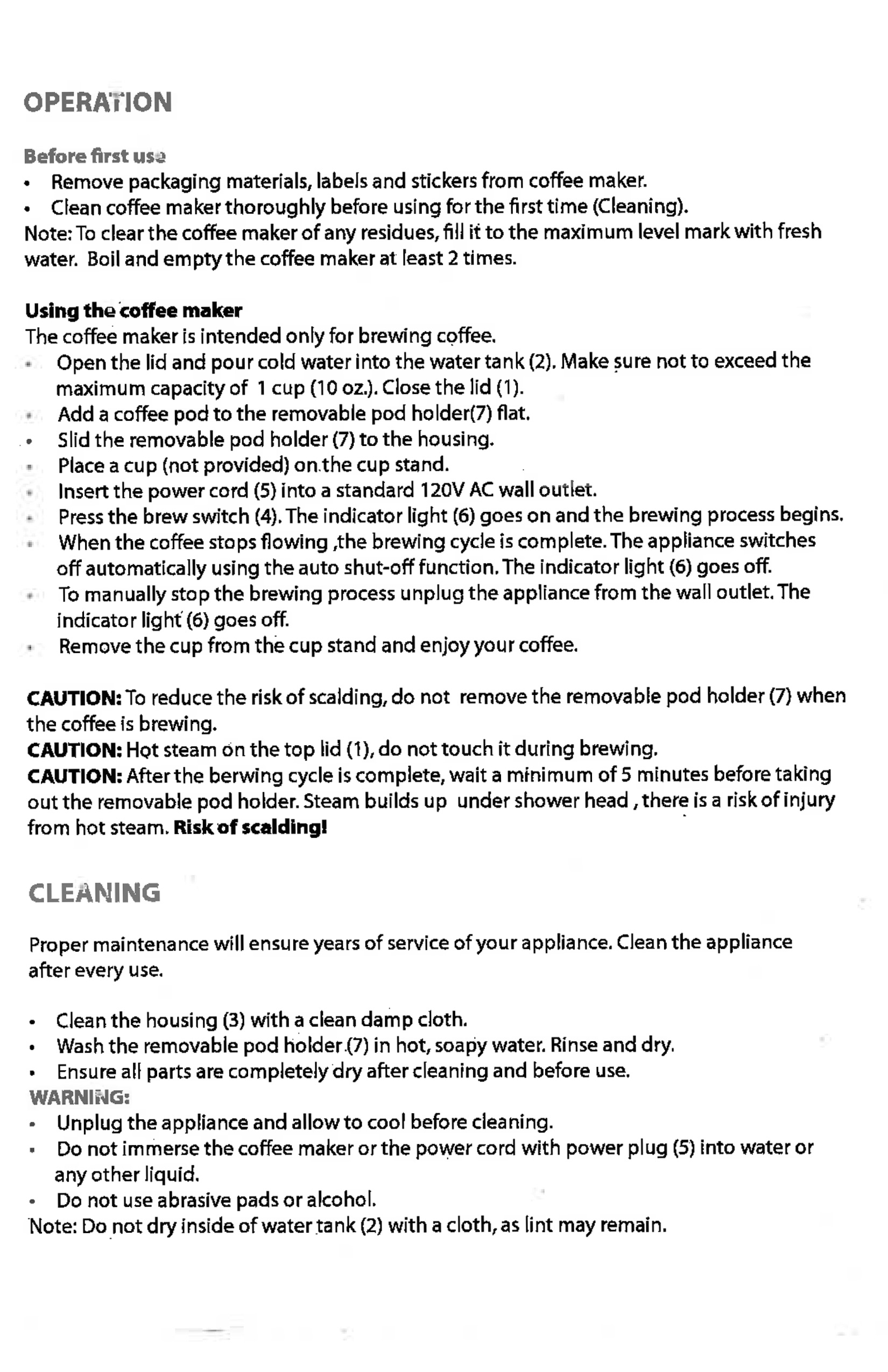 PBH-Operation & Cleaning